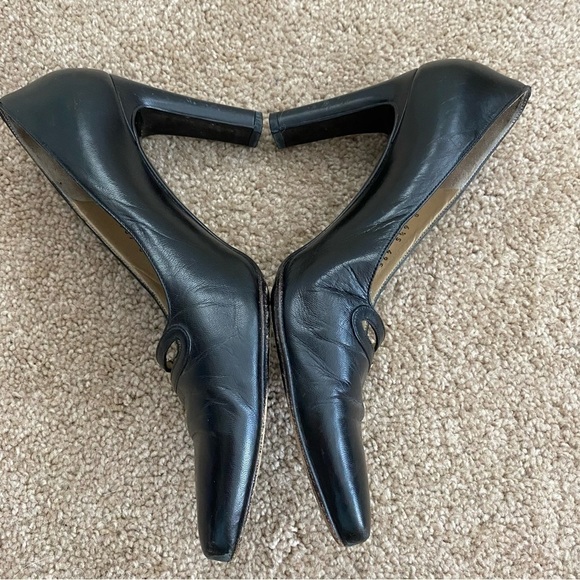 St. John | Women's Black Leather Pumps Size 6.5 - Picture 3 of 10
